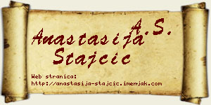 Anastasija Stajčić vizit kartica
